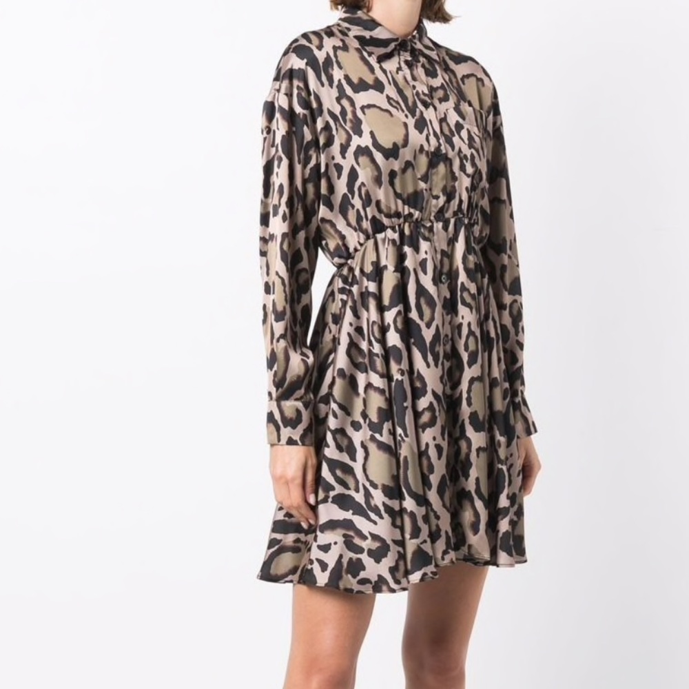 Pinko Leopard Skater Dress NWT